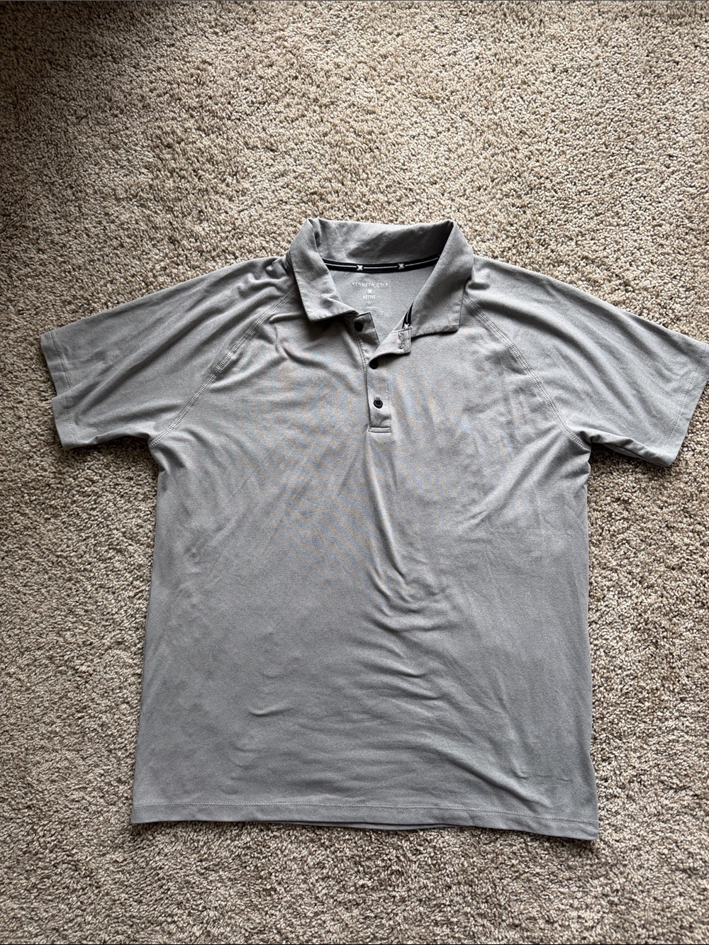Kenneth Cole Men's Light Gray Polo Shirt